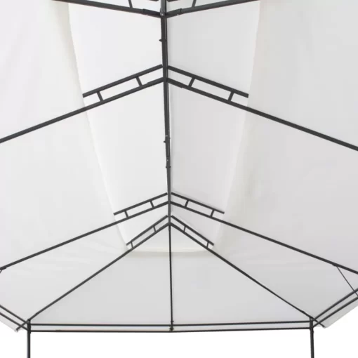 vidaXL Lawn & Garden* Gazebo With Curtains 236.2"X117.3"X106.3" White 0.6 Oz/Ft²