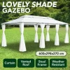 vidaXL Lawn & Garden* Gazebo With Curtains 236.2