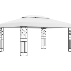 vidaXL Lawn & Garden* Gazebo With Double Roof 118.1"X157.5" White