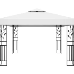 vidaXL Lawn & Garden* Gazebo With Double Roof 118.1"X157.5" White