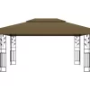 vidaXL Lawn & Garden* Gazebo With Double Roof 9.8'X13.1' Taupe 0.6 Oz/Ft²