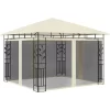 vidaXL Lawn & Garden* Gazebo With Mosquito Net 9.8'X9.8'X9' Cream 0.6 Oz/Ft²