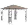 vidaXL Lawn & Garden* Gazebo With Mosquito Net 9.8'X9.8'X9' Taupe 0.6 Oz/Ft²