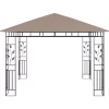 vidaXL Lawn & Garden* Gazebo With Mosquito Net 9.8'X9.8'X9' Taupe 0.6 Oz/Ft²