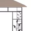 vidaXL Lawn & Garden* Gazebo With Mosquito Net 9.8'X9.8'X9' Taupe 0.6 Oz/Ft²