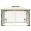 vidaXL Lawn & Garden* Gazebo With With Nets 9.8'X9.8'X8.7' Cream