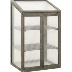 vidaXL Lawn & Garden* Greenhouse 23.6"X17.7"X39.4" Firwood