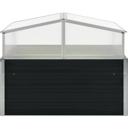 vidaXL Lawn & Garden* Greenhouse Anthracite 39.4"X39.4"X30.3" Galvanized Steel