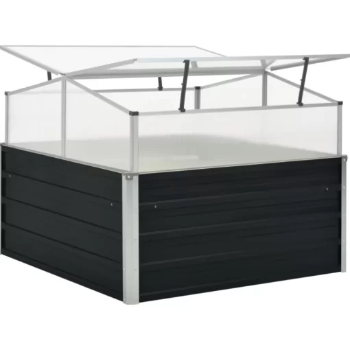 vidaXL Lawn & Garden* Greenhouse Anthracite 39.4"X39.4"X30.3" Galvanized Steel