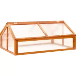 vidaXL Lawn & Garden* Greenhouse Brown 44.8"X31.4"X19.6" Firwood