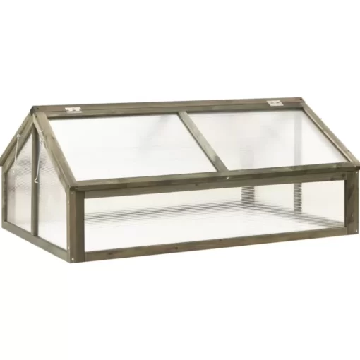 vidaXL Lawn & Garden* Greenhouse Gray 44.8"X31.4"X19.6" Firwood