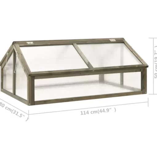 vidaXL Lawn & Garden* Greenhouse Gray 44.8"X31.4"X19.6" Firwood