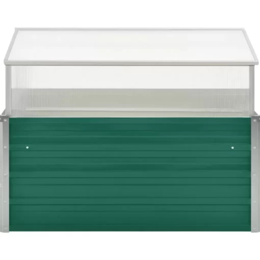 vidaXL Lawn & Garden* Greenhouse Green 39.4"X39.4"X30.3" Galvanized Steel