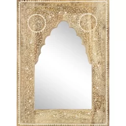 vidaXL Decor* Hand Painted Mirror 15.7"X21.7" Solid Mango Wood