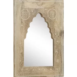 vidaXL Decor* Hand Painted Mirror 15.7"X21.7" Solid Mango Wood