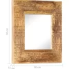 vidaXL Decor* Hand-Carved Mirror 19.7