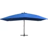 vidaXL Lawn & Garden* Hanging Parasol With Wooden Pole 157.5