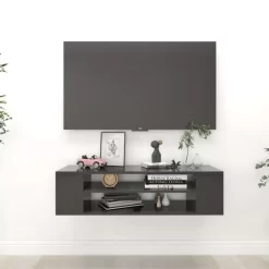 vidaXL Tv Benches & Tv Stands* Hanging Tv Stand Gray 39.4"X11.8"X10.4" Engineered Wood