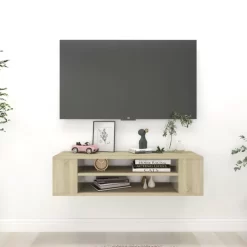 vidaXL Tv Benches & Tv Stands* Hanging Tv Stand Sonoma Oak 39.4"X11.8"X10.4" Engineered Wood