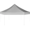 vidaXL Lawn & Garden* Hexagonal Pop-Up Foldable Marquee Gray 11.8'X10.2'