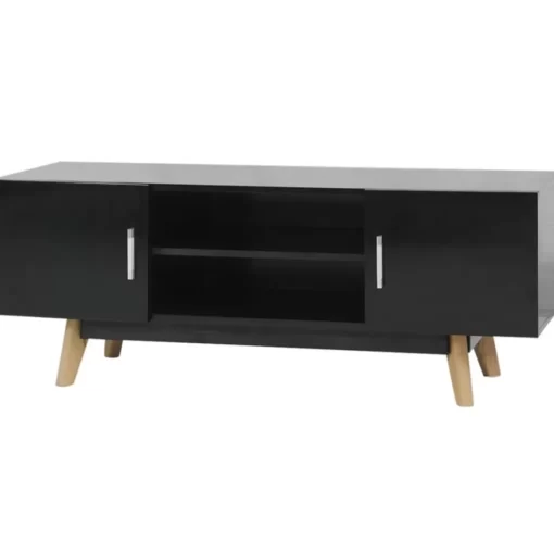 vidaXL Tv Benches & Tv Stands* High Gloss Tv Stand Black 47.2"X15.7"X18.1" Mdf