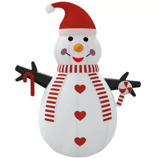 vidaXL Decor* Inflatable Snowman With Leds 8 Ft