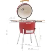 vidaXL Kitchen & Dining* Kamado Barbecue Grill Smoker Ceramic 31.9