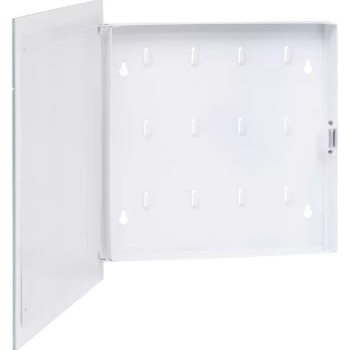 vidaXL Business & Home Security* Key Box With Magnetic Board White 13.8"X13.8"X2.2"