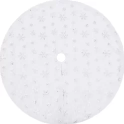 vidaXL Decor* Luxury Christmas Tree Skirt White 35.4" Faux