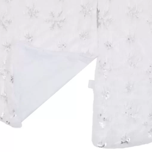 vidaXL Decor* Luxury Christmas Tree Skirt White 35.4" Faux