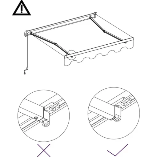 vidaXL Lawn & Garden* Manual Retractable Awning 118.1"X98.4" Anthracite