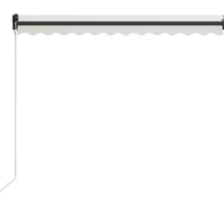 vidaXL Lawn & Garden* Manual Retractable Awning 118.1"X98.4" Cream