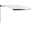 vidaXL Lawn & Garden* Manual Retractable Awning 118.1