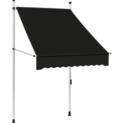 vidaXL Lawn & Garden* Manual Retractable Awning 39.4" Anthracite