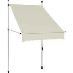 vidaXL Lawn & Garden* Manual Retractable Awning 39.4" Cream