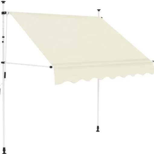 vidaXL Lawn & Garden* Manual Retractable Awning 59" Cream