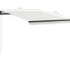 vidaXL Lawn & Garden* Manual Retractable Awning With Led 118.1