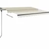 vidaXL Lawn & Garden* Manual Retractable Awning With Led 118.1