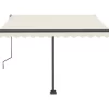 vidaXL Lawn & Garden* Manual Retractable Awning With Led 118.1