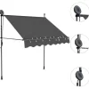 vidaXL Lawn & Garden* Manual Retractable Awning With Led 39.4