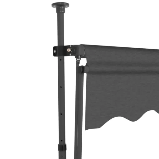 vidaXL Lawn & Garden* Manual Retractable Awning With Led 39.4" Anthracite