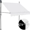 vidaXL Lawn & Garden* Manual Retractable Awning With Led 39.4