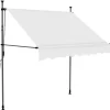 vidaXL Lawn & Garden* Manual Retractable Awning With Led 39.4