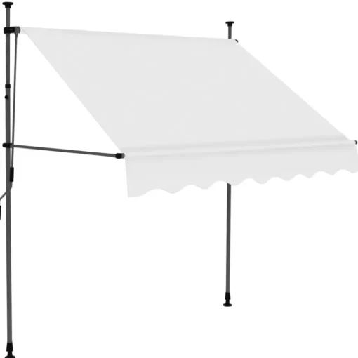 vidaXL Lawn & Garden* Manual Retractable Awning With Led 39.4" Cream