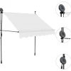 vidaXL Lawn & Garden* Manual Retractable Awning With Led 39.4