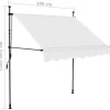 vidaXL Lawn & Garden* Manual Retractable Awning With Led 39.4