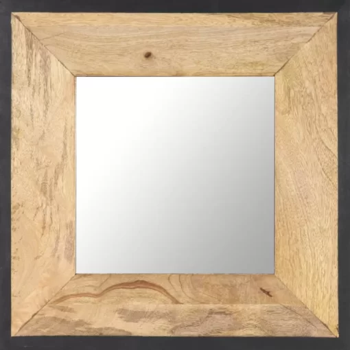 vidaXL Decor* Mirror 19.7"X19.7" Solid Mango Wood