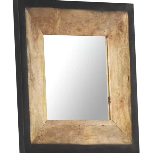 vidaXL Decor* Mirror 19.7"X19.7" Solid Mango Wood