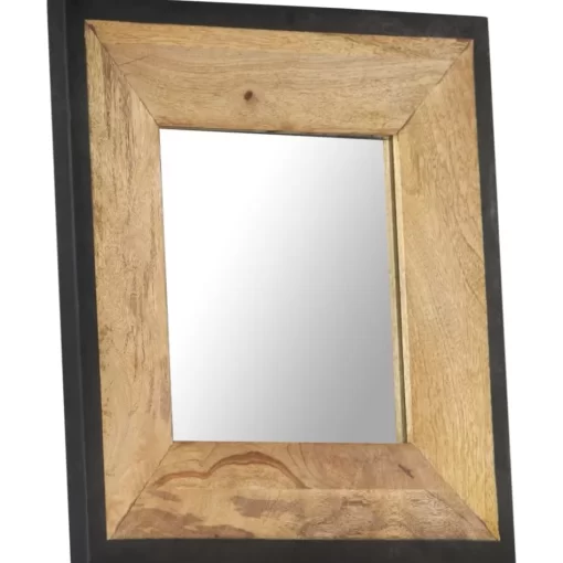 vidaXL Decor* Mirror 19.7"X19.7" Solid Mango Wood