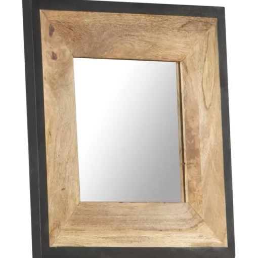 vidaXL Decor* Mirror 19.7"X19.7" Solid Mango Wood